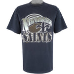 NFL (Trench) - New Orleans Saints Spell-Out T-Shirt 1990s Large