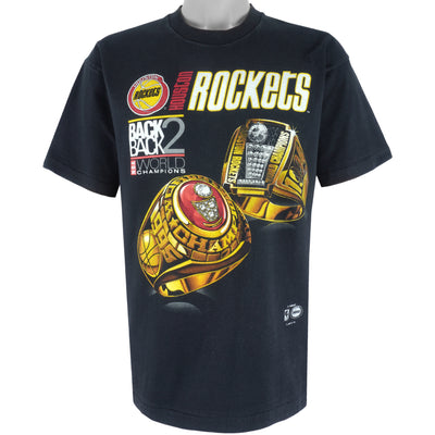 NBA (Salem) - Houston Rockets, World Champions Ring T-Shirt 1990s Large