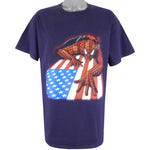 Marvel (Delta) - Blue Spiderman America Flag T-Shirt 1990s X-Large