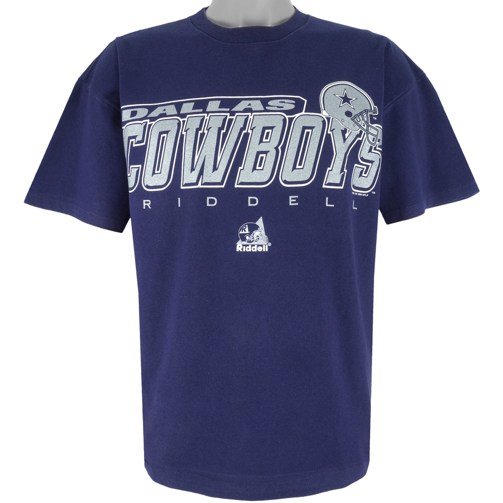 NFL (Riddell) - Dallas Cowboys Spell-Out T-Shirt 1996 X-Large Vintage Retro Football