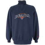 NFL (Cadre Athletic) - Chicago Bears 1/4 Zip Sweatshirt 1990s Large