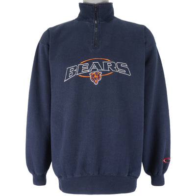 NFL (Cadre Athletic) - Chicago Bears 1/4 Zip Sweatshirt 1990s Large