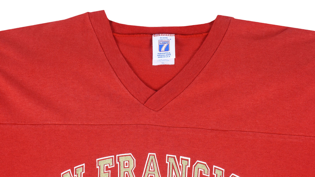 NFL (Logo 7) - San Francisco 49ers Football Jersey 1990s X-Large Vintage Retro Football