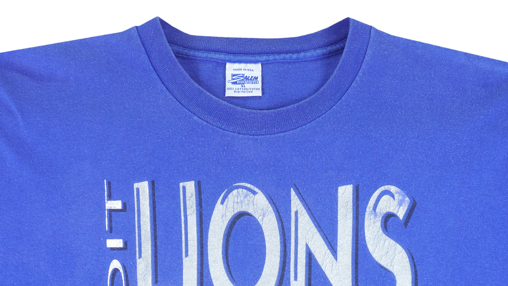 NFL (Salem) - Detroit Lions Big Logo T-shirt 1991 X-Large Vintage Retro Football