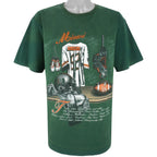 NCAA (Nutmeg) - Miami Hurricane Spell-Out T-shirt 1990s Large Vintage Retro Football College