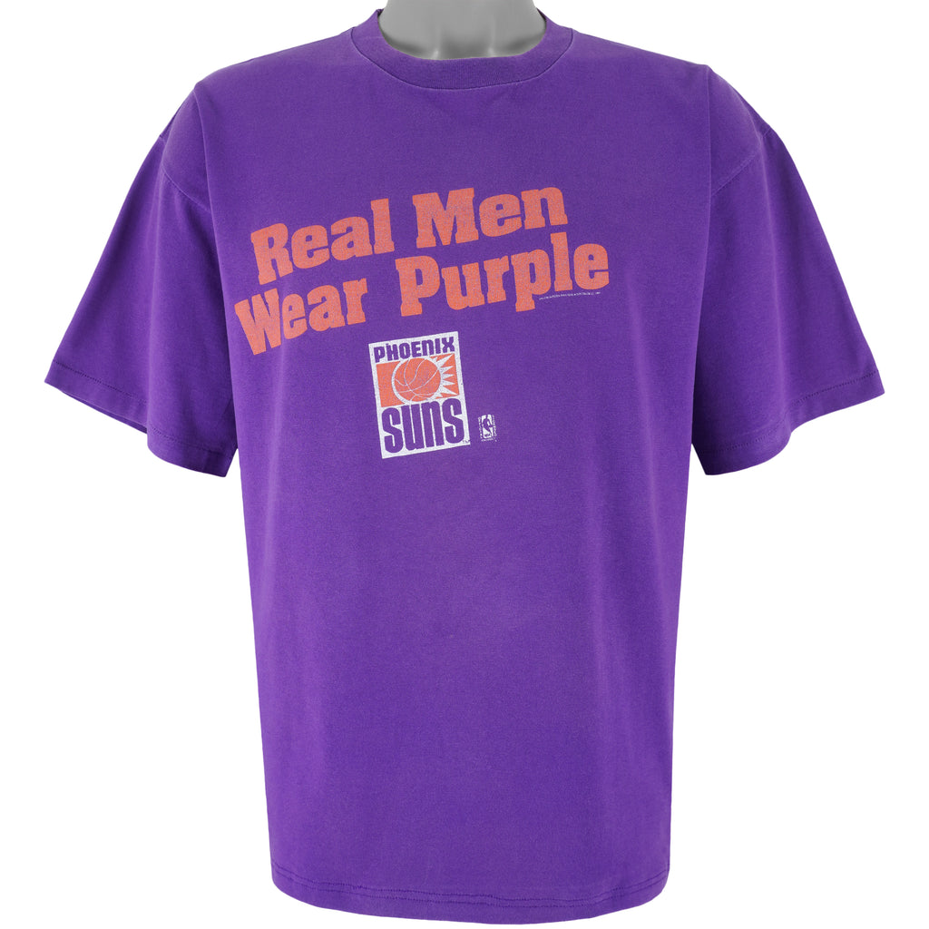 NBA (Salem) - Purple Phoenix Sun T-Shirt 1990s X-Large Vintage Retro Basketball