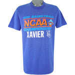 NCAA - Xavier Musketeers Crew Neck T-Shirt 1990 X-Large Vintage Retro Basketball