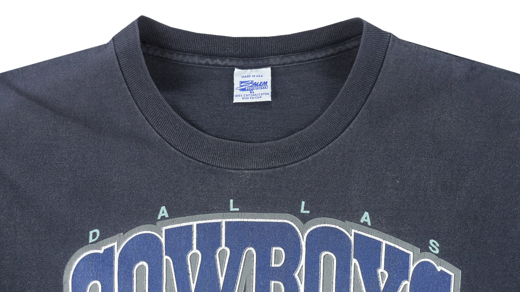 NFL (Salem) - Dallas Cowboys Spell-Out T-Shirt 1992 X-Large Vintage Retro Football