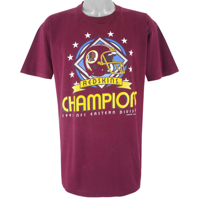 NFL (Jerzees) -Washington Redskins Division Champs T-Shirt 1991 XX-Large