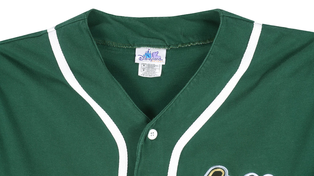 Disney - Green Grumpy Baseball Jersey T-Shirt 1990s Medium Vintage Retro Baseball