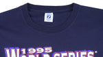 MLB (Logo 7) - Atlanta Braves Spell-Out T-Shirt 1995 X-Large Vintage Retro Baseball