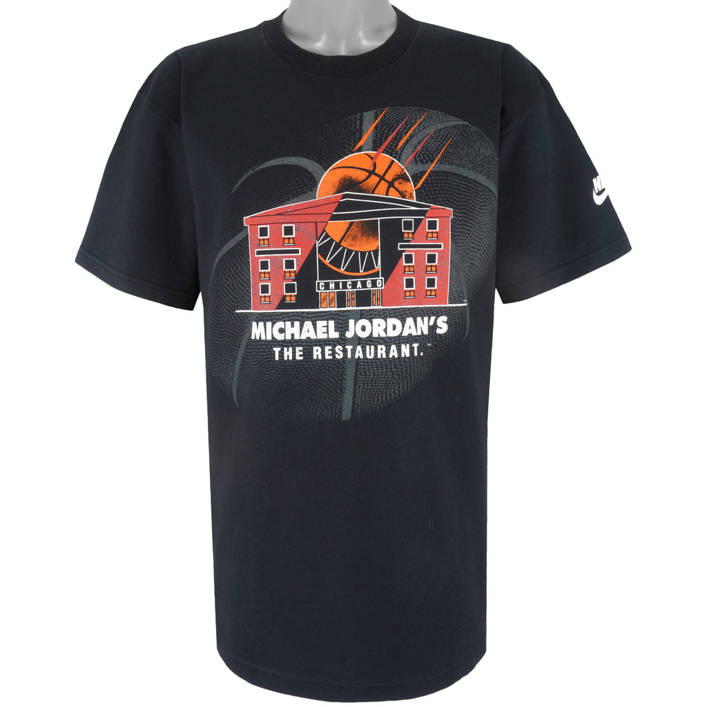Nike - Michael Jordans The Restaurant T-Shirt 1990s Large Vintage Retro Basketball