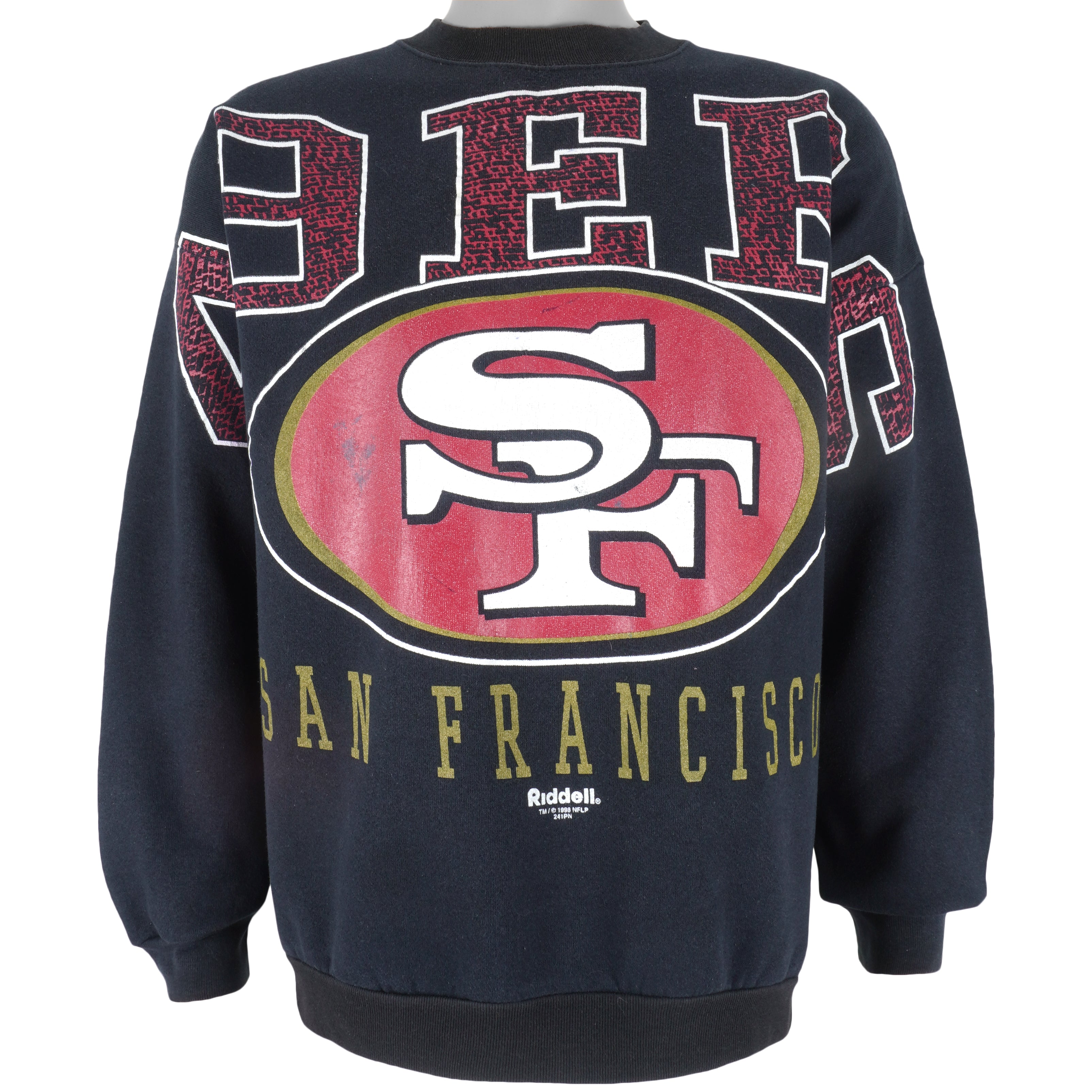 NFL (Riddell) - San Francisco 49ers Crew Neck Sweatshirt 1998 XX-Large Vintage Retro Football