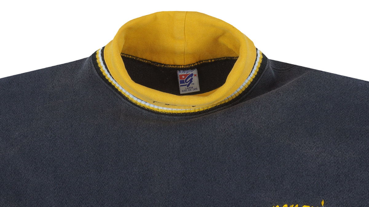 NHL (The Game) - Pittsburgh Penguins Turtleneck Sweatshirt 1990s Large Vintage Retro Hockey