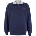 Tommy Hilfiger - 1/4 Zip Embroidered Sweatshirt 1990s Large Vintage Retro