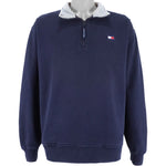 Tommy Hilfiger - 1/4 Zip Collared Sweatshirt 1990s Large
