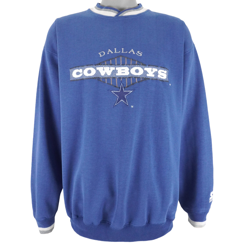 Starter - Dallas Cowboys Embroidered Sweatshirt 1990s X-Large Vintagae Retro Football