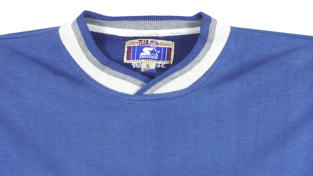 Starter - Dallas Cowboys Embroidered Sweatshirt 1990s X-Large Vintagae Retro Football