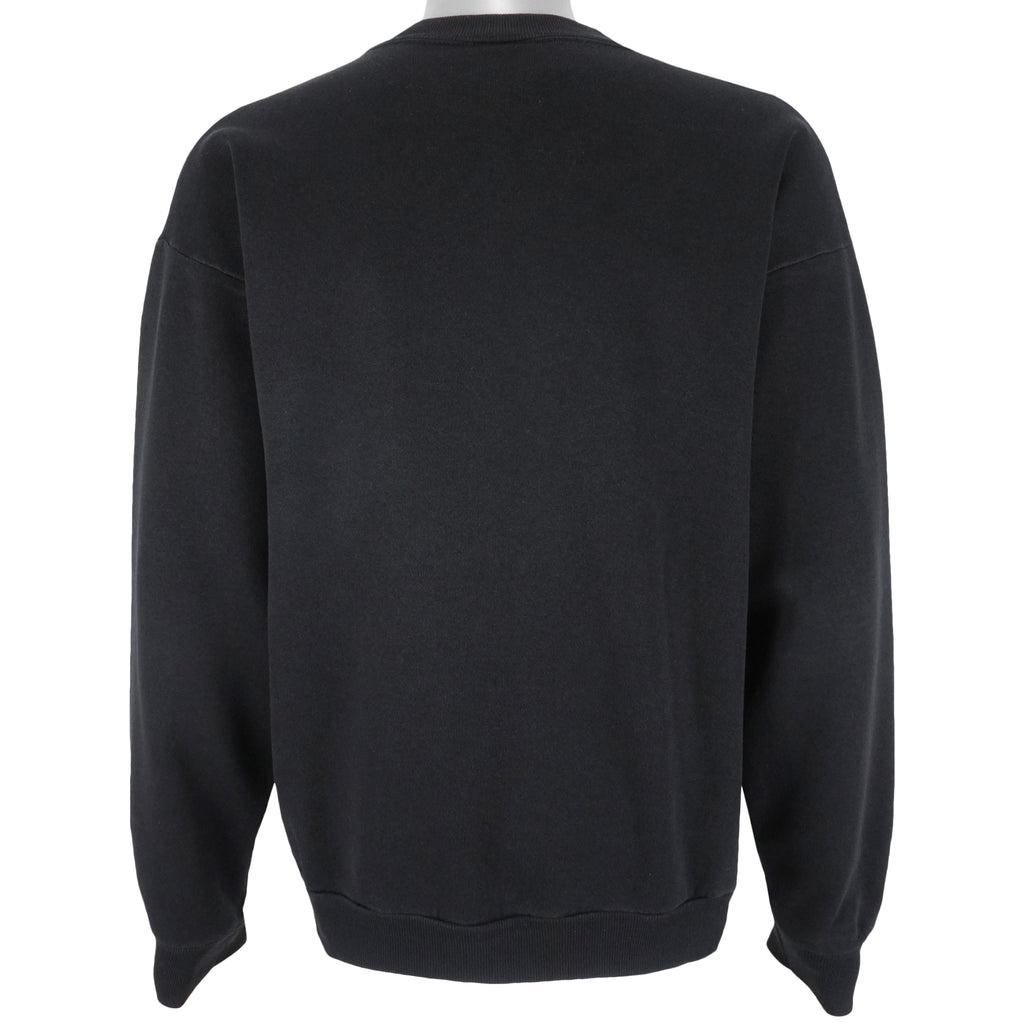 NBA (Logo 7) - Black Chicago Bulls Crew Neck Sweatshirt 1990s Large Vintage Retro Basketball