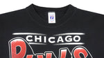 NBA (Logo 7) - Black Chicago Bulls Crew Neck Sweatshirt 1990s Large Vintage Retro Basketball