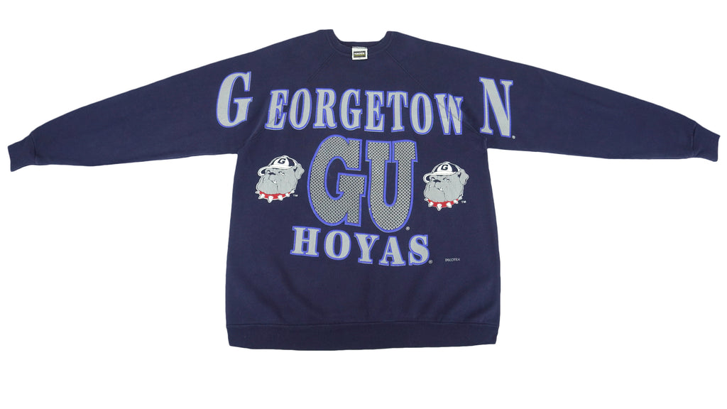 NCAA - Georgetown Hoyas Big Spell-Out Sweasthirt 1990s X-Large Vintage Retro College Basketball