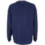 Nike - Navy Blue Embroidered Sweatshirt 1990s X-Large Vintage Retro