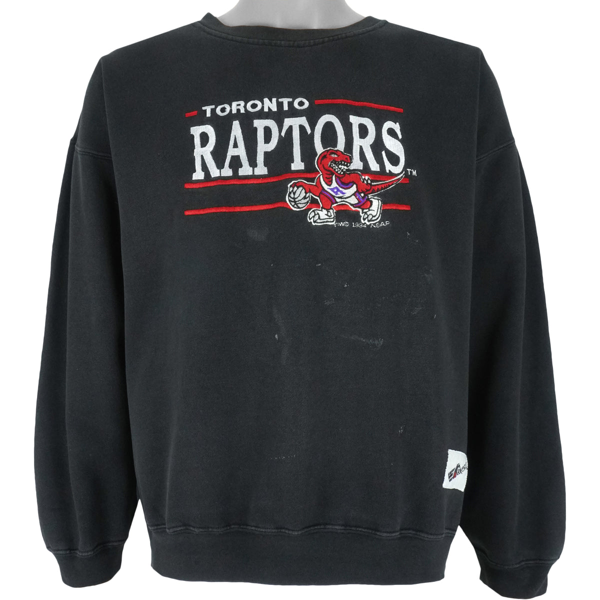 NBA (Ravens) - Toronto Raptors Spell-Out Sweatshirt 1994 Large Vintage Retro Basketball
