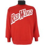 NHL (Majestic) - Detroit Red Wings Turtleneck Sweatshirt 1990s Large Vintage Retro Hockey