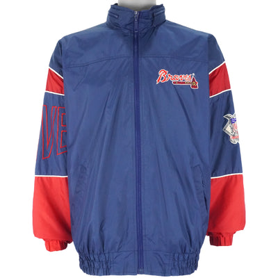 Starter - Atlanta Braves Zip-Up Windbreaker 1990s Large