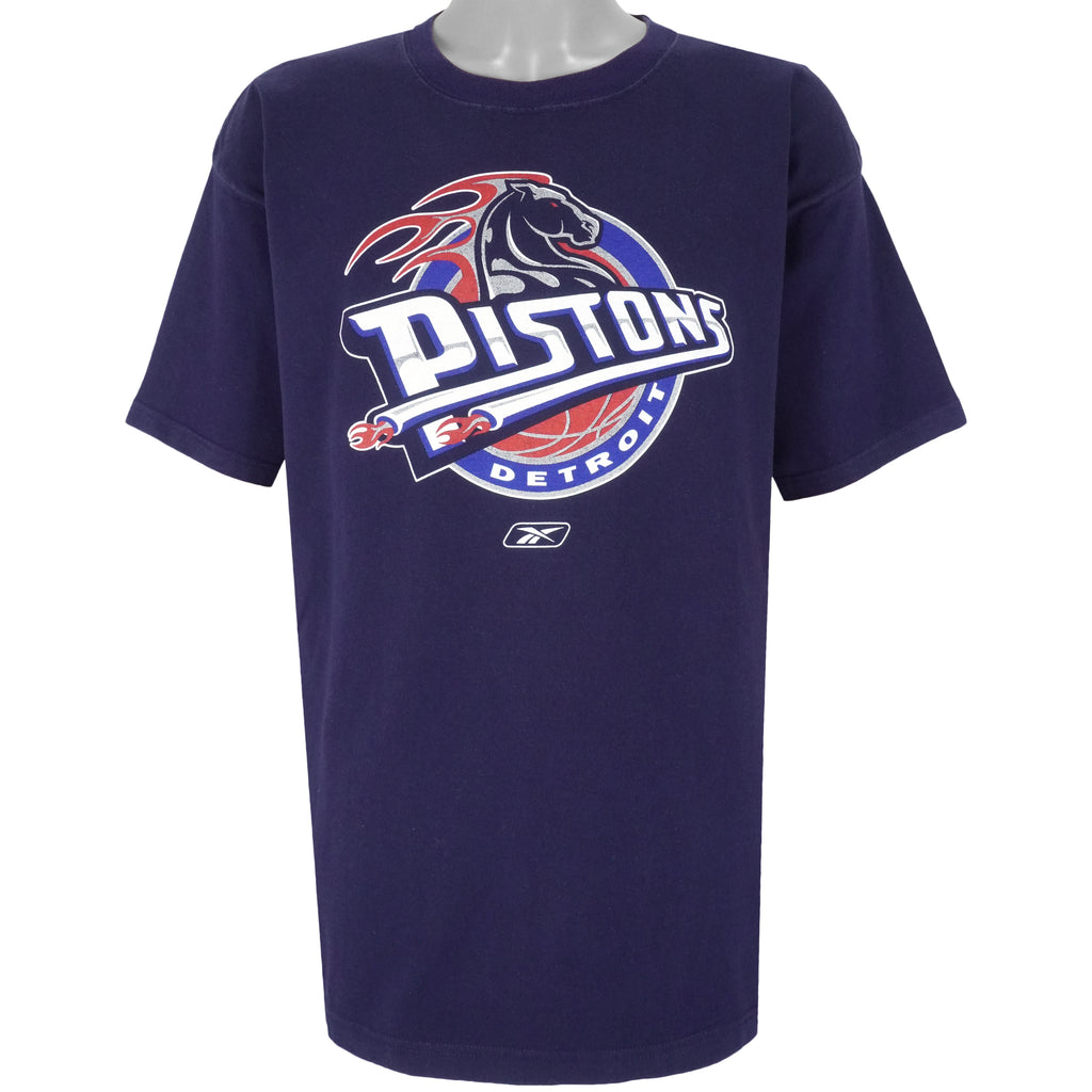Reebok - Detroit Pistons Big Logo T-Shirt 1990s X-Large Vintage Retro Basketball