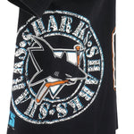 NHL (Waves) - San Jose Sharks, Slap Shot T-Shirt 1991 Large Vintage Retro Hockey