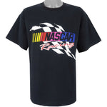 NASCAR (Gildan) - Racing Spell-Out Black T-Shirt 1990s X-Large