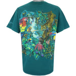 Vintage (Habitat) - Green Rain Forest T-Shirt 1990s Large Vintage Retro