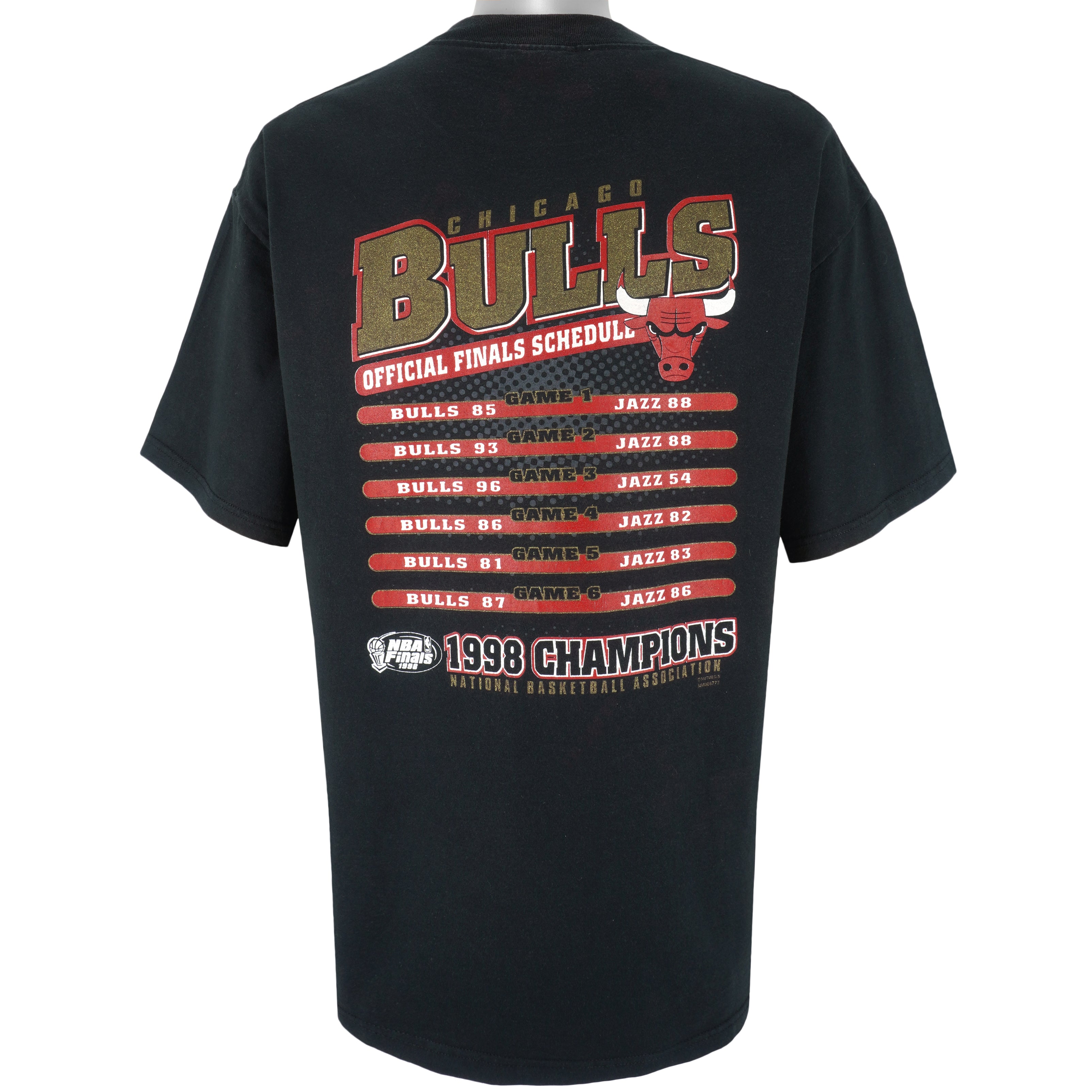 90s Chicago Bulls NBA Finals 1998 Basketball t-shirt Large - The