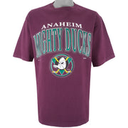 NHL (Competitor) - Anaheim Mighty Ducks  T-Shirt 1993 X-Large Vintage Retro Hockey