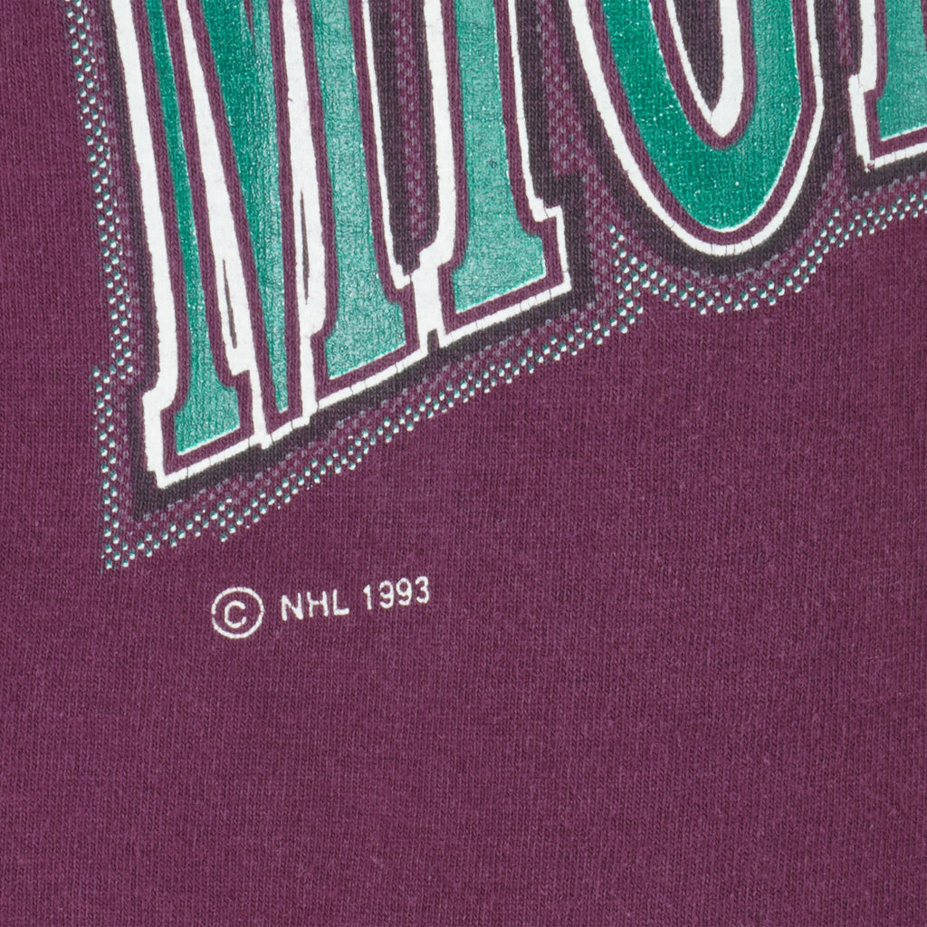 NHL (Competitor) - Anaheim Mighty Ducks  T-Shirt 1993 X-Large Vintage Retro Hockey