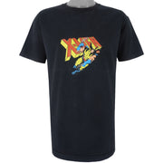 Marvel - Black X-Men Wolverine Printed T-Shirt 1990s Large Vintage Retro