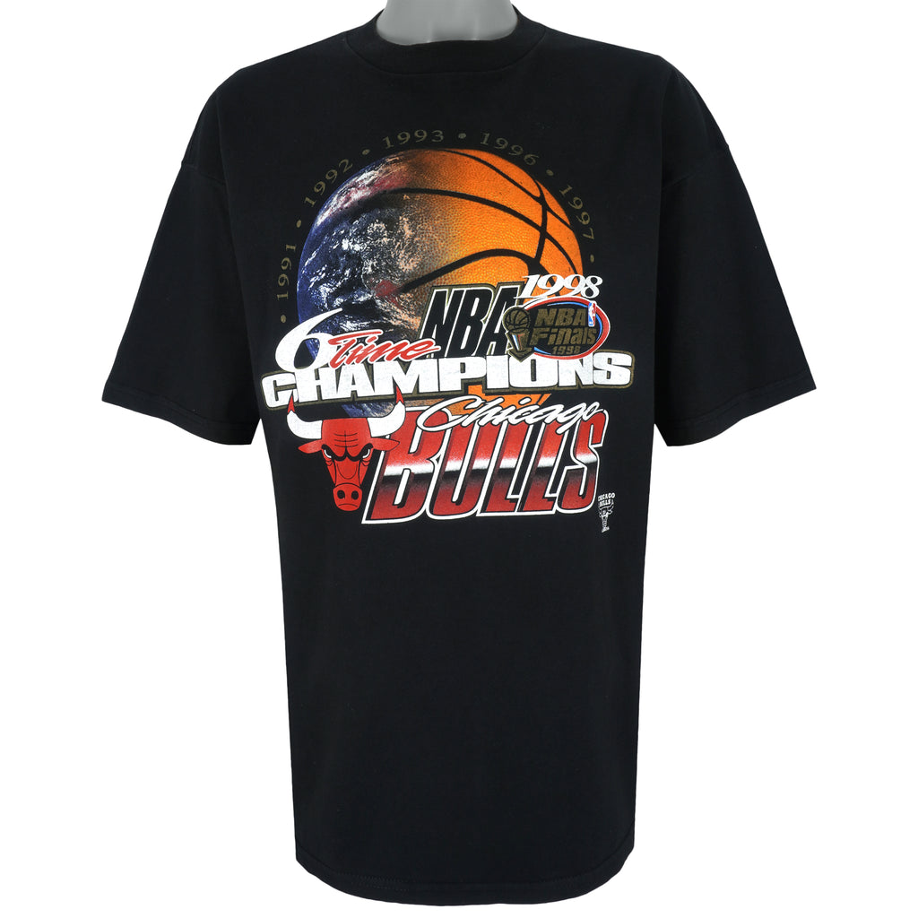 NBA - Chicago Bulls, 6 Time Champions T-Shirt 1998 XX-Large Vintage Retro Basketball