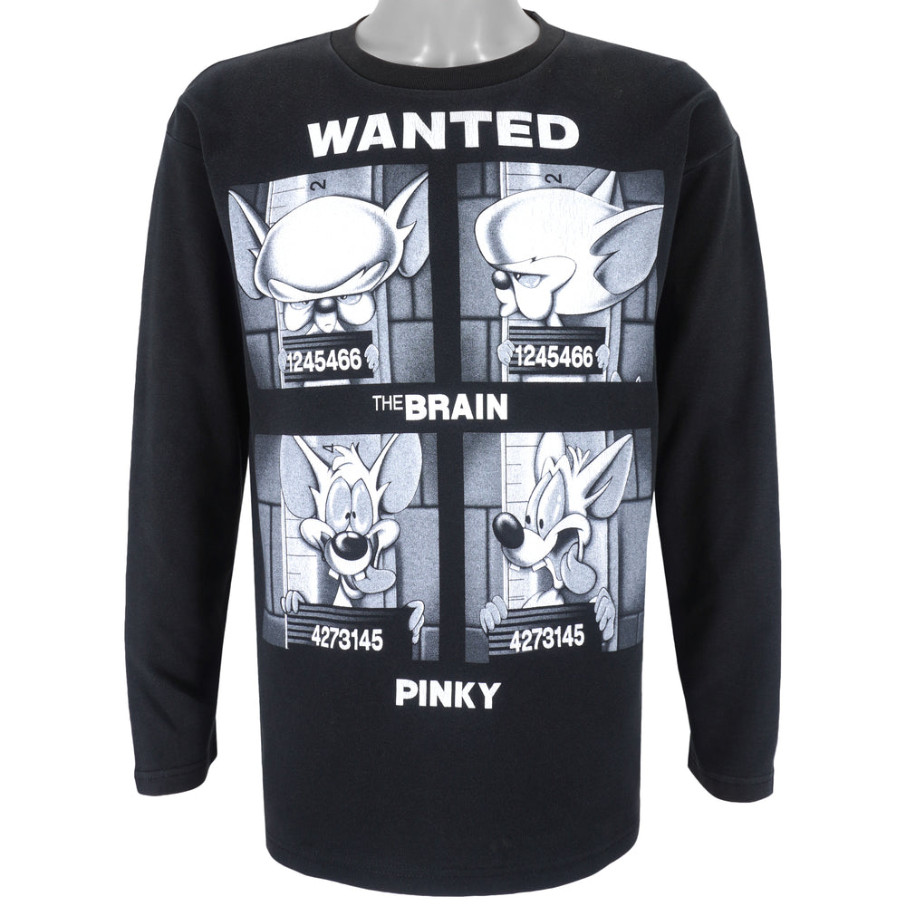 Vintage - Pinky & The Brain, Wanted Crew Neck Sweatshirt 1990s X-Large Vintage Retro