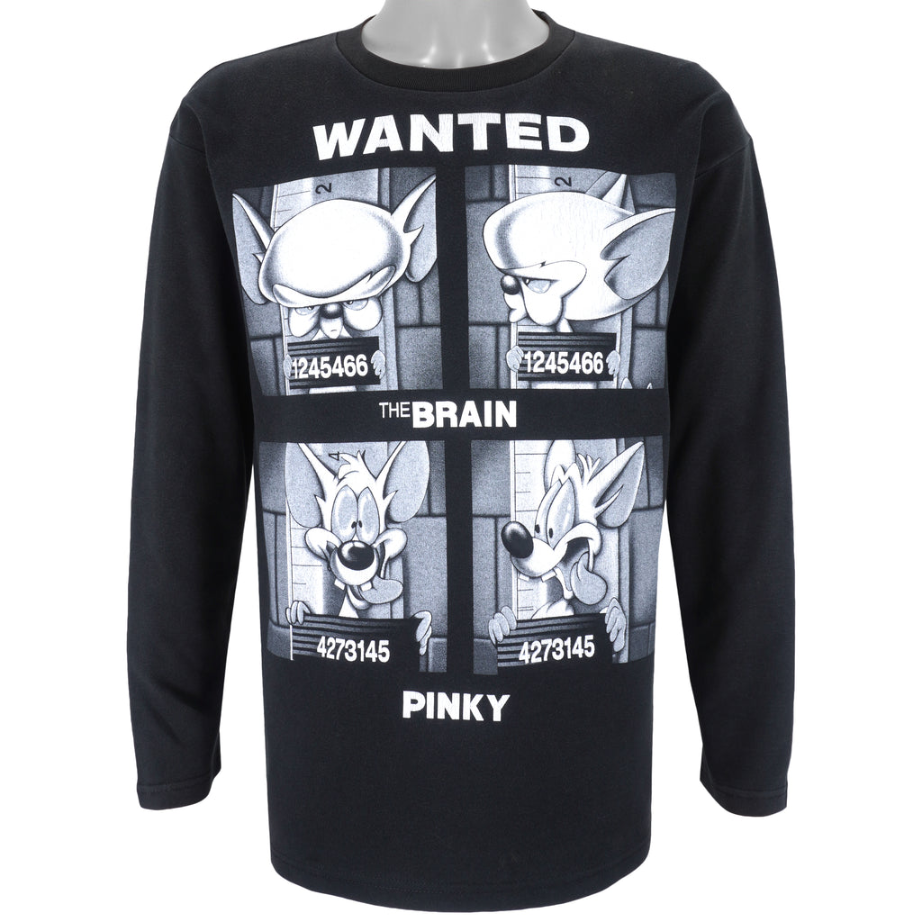 Vintage - Pinky & The Brain, Wanted Crew Neck Sweatshirt 1990s X-Large Vintage Retro