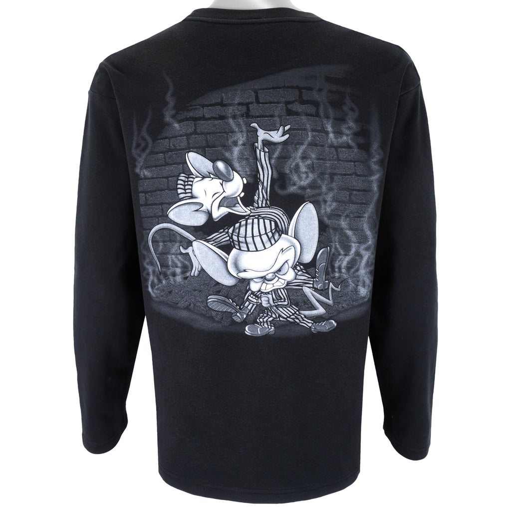 Vintage - Pinky & The Brain, Wanted Crew Neck Sweatshirt 1990s X-Large vintage Retro