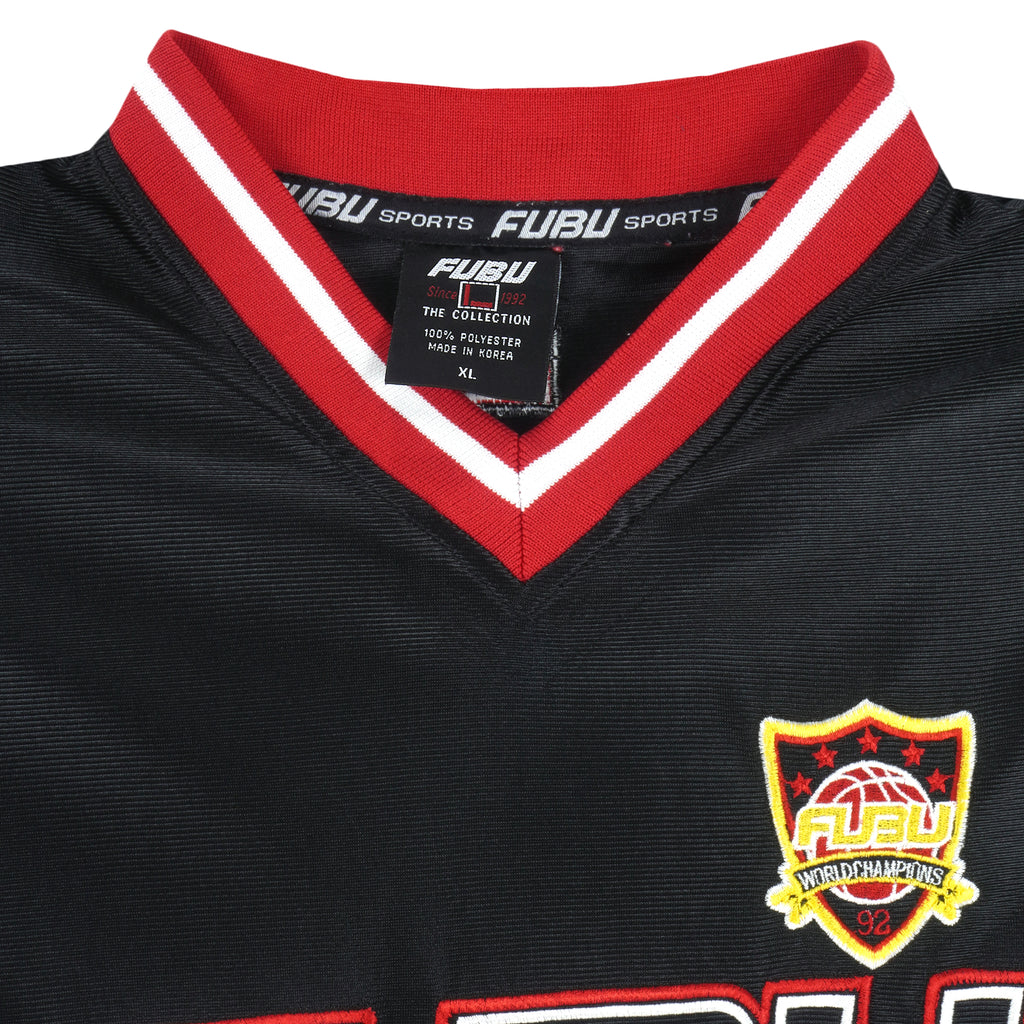 FUBU - Sports Embroidered Jersey T-Shirt 1990s X-large Vintage Retro
