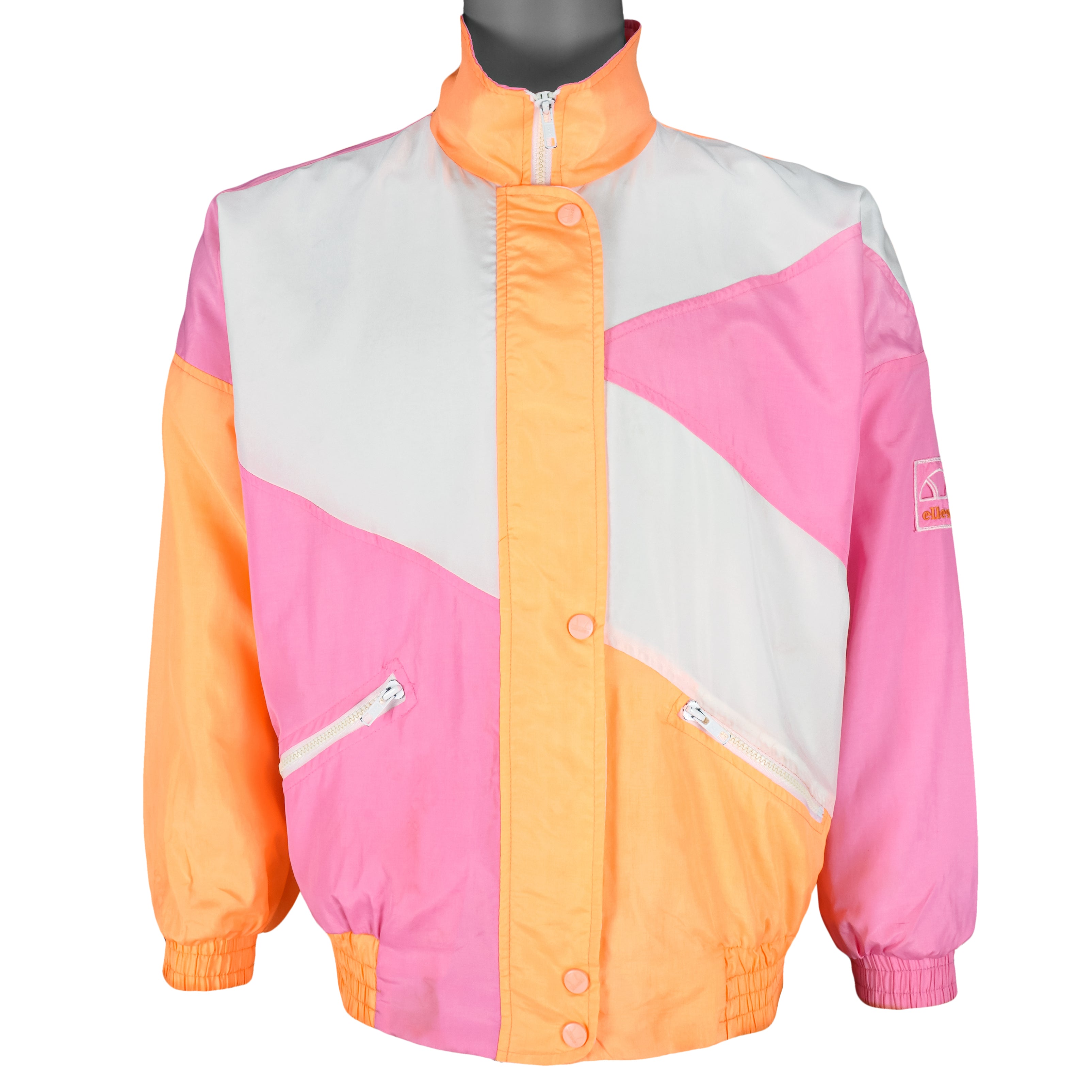 Ellesse - Colorblock Zip-Up Jacket 1990s Large Vintage Retro