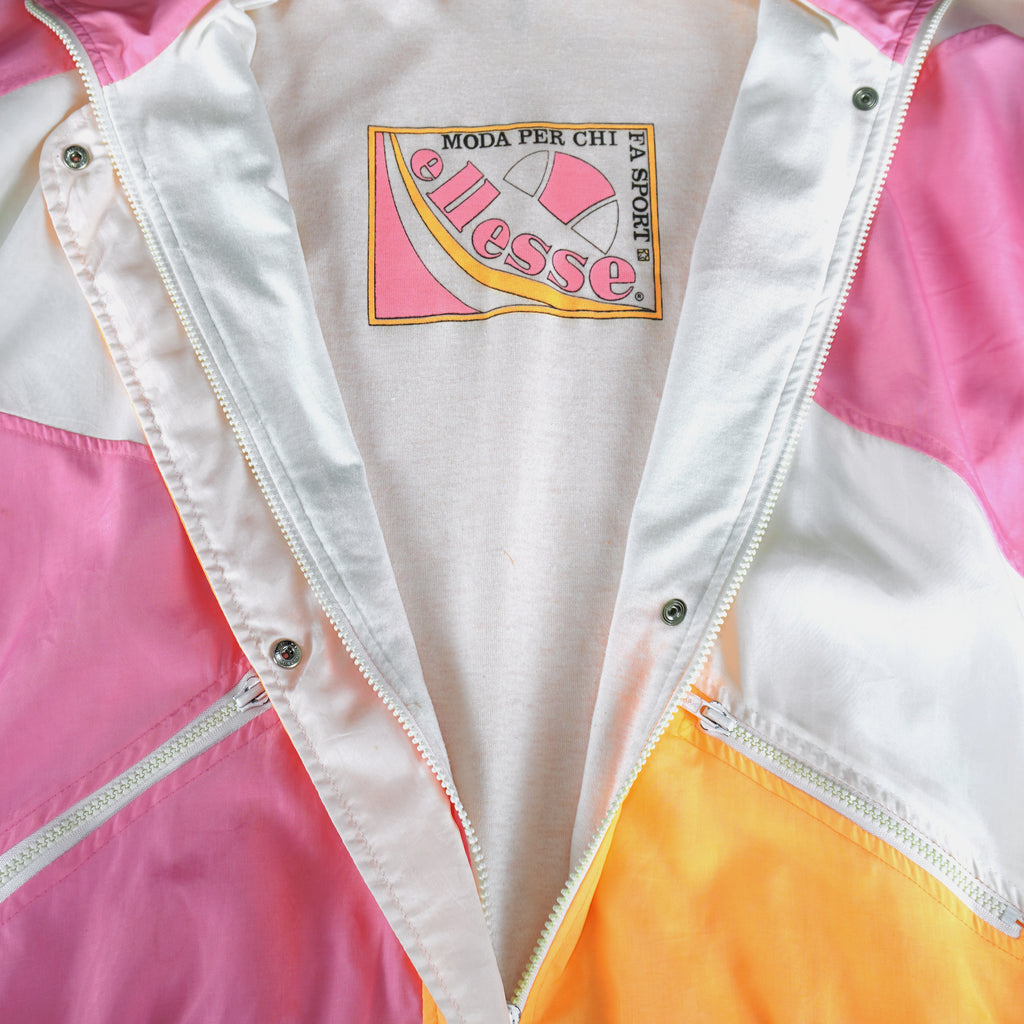 Ellesse - Colorblock Zip-Up Jacket 1990s Large Vintage Retro