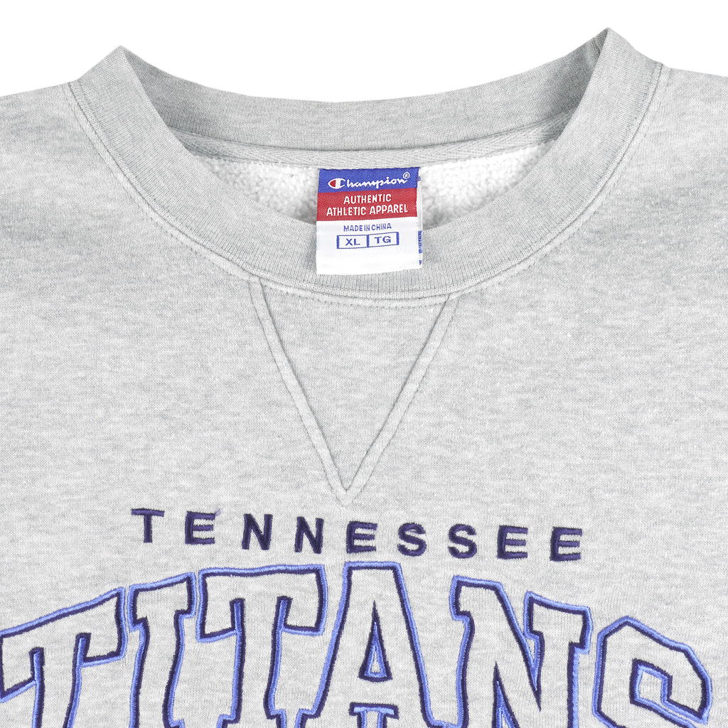 Champion - Tennessee Titans Spell-Out Sweatshirt 1990s X-Large Vintage Retro Football