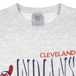 MLB (Logo 7) - Cleveland Indians SpellOut Sweatshirt 2000 Small Vintage Retro Baseball