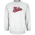 Nike - Grey Spell-Out Crew Neck Sweatshirt 2000 X-Large Youth