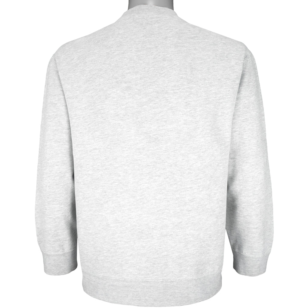 Nike - Grey Big Spell-Out Sweatshirt 1990s X-Large Youth Vintage Retro