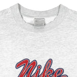Nike - Grey Big Spell-Out Sweatshirt 1990s X-Large Youth Vintage Retro