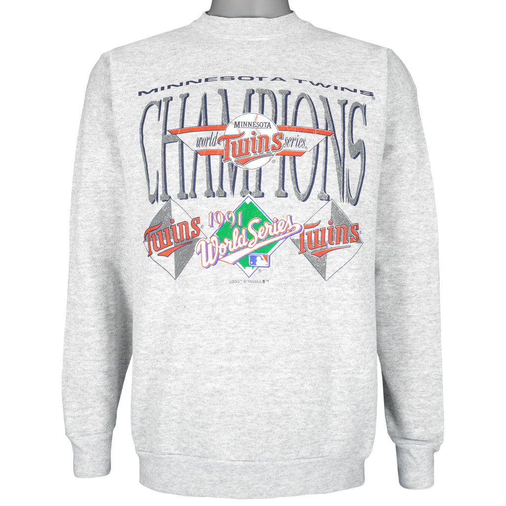 MLB - Minnesota Twins, World Series Champions Sweatshirt 1991 X-Large Vintage Retro Baseball